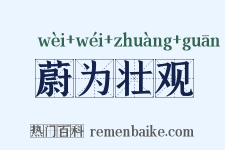 蔚为壮观是什么意思的图片